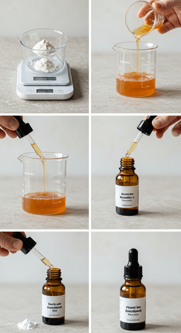 Ingredients for DIY carpet deodorizer including baking soda, essential oils, and a spoon