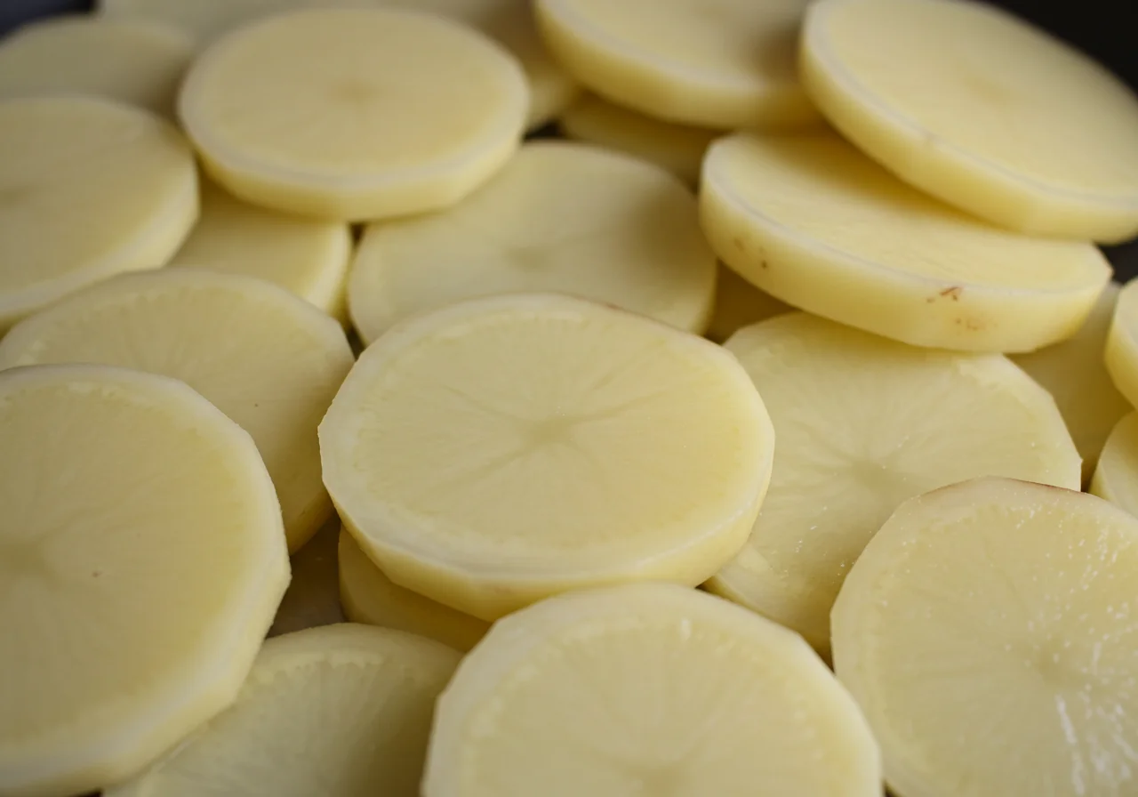 Préparation des pommes de terre pour pommes de terre sautées, lavage et épluchage des tubercules.
