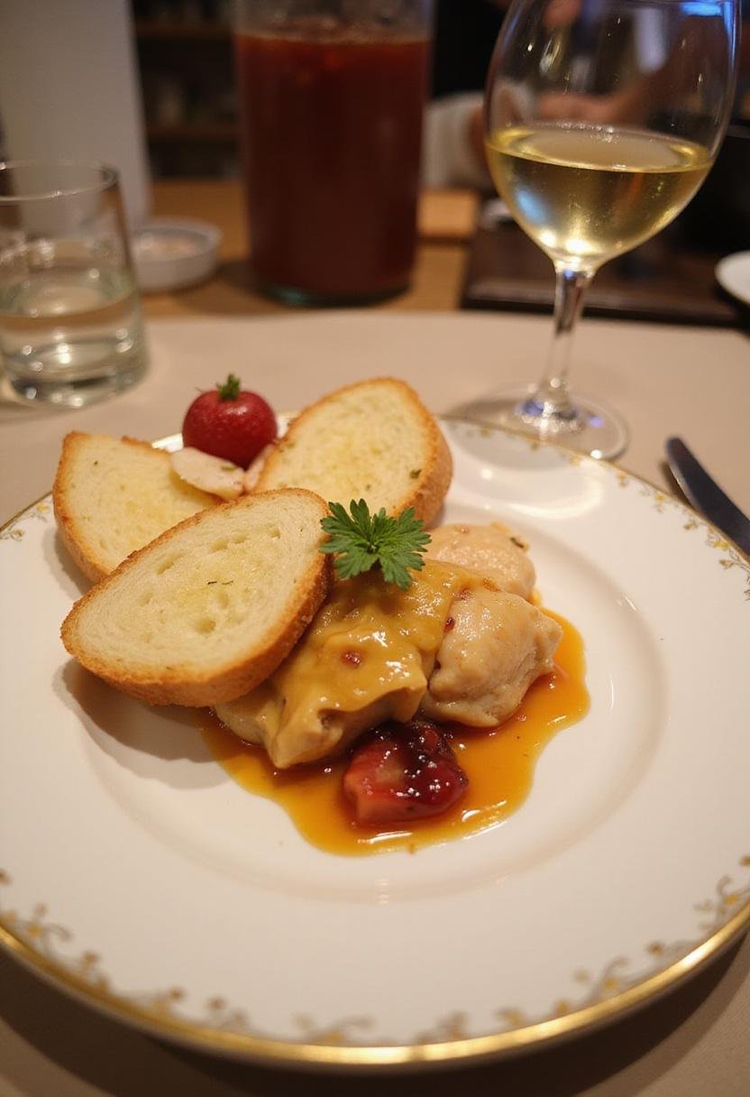 Finished Foie Gras Mi-Cuit served on a plate, perfect for gourmet dining.
