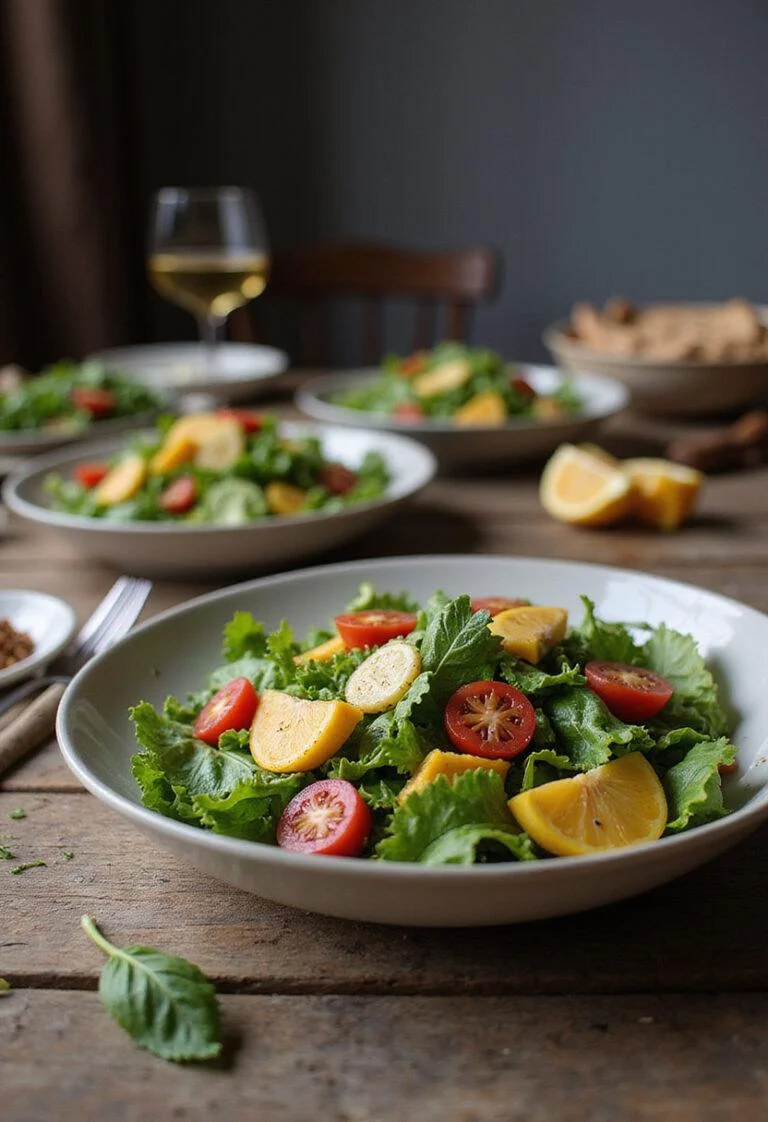 Final presentation of Salade Lyonnaise Savoureuse, showcasing its delicious ingredients.