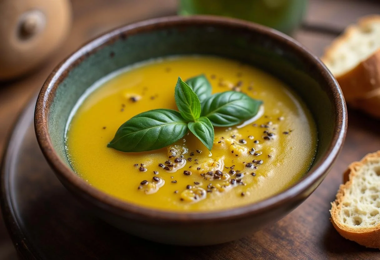 Delicious Soupe au Pistou Aromatique served in a bowl, perfect for a comforting meal.