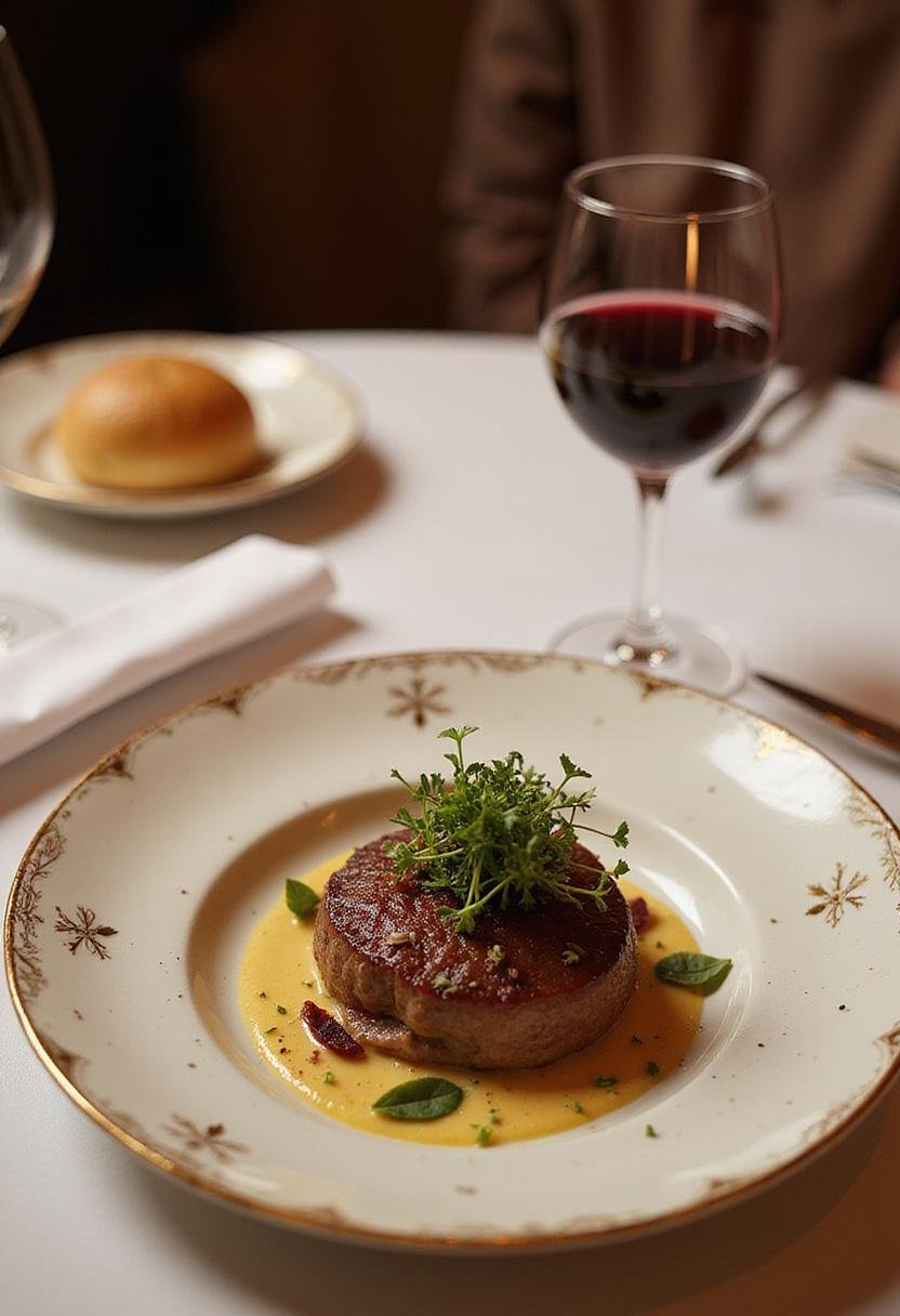 Gourmet Tournedos Rossini dish artfully presented, ideal for special occasions.