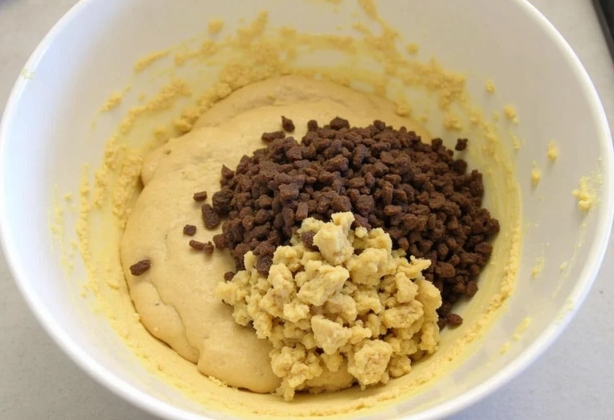 Des lardons et des olives ajoutés à la pâte d'un gâteau pour rehausser les saveurs.