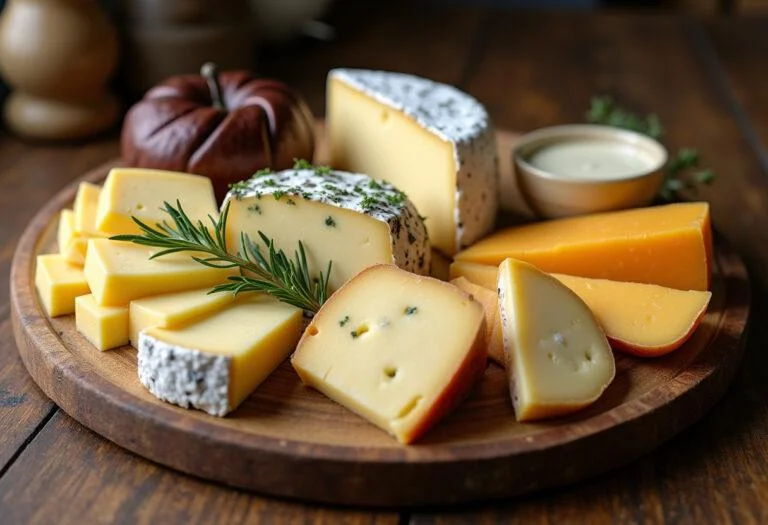 Plateau de fromages espagnols magnifiquement présenté, mettant en valeur le Manchego et l'Idiazabal, idéal pour apprécier les saveurs.