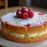 Gâteau pistache framboise finement décoré, parfait pour toute occasion, présenté dans une assiette sur une table.