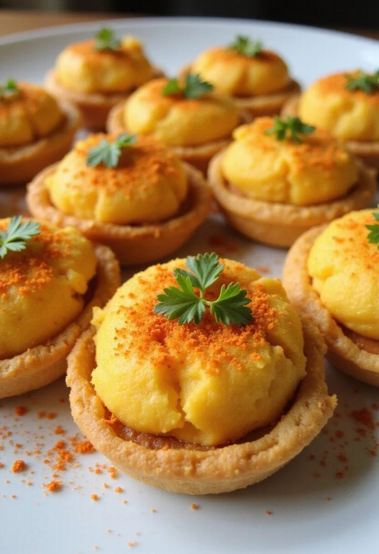 Œufs Mimosa Classiques garnis de paprika et d'herbes fraîches, parfaits pour une entrée.