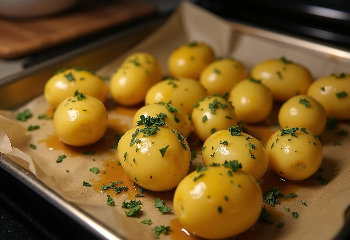 Pommes de terre prêtes à cuire avec un mélange d'herbes pour les Pommes de Terre en Robe des Champs.