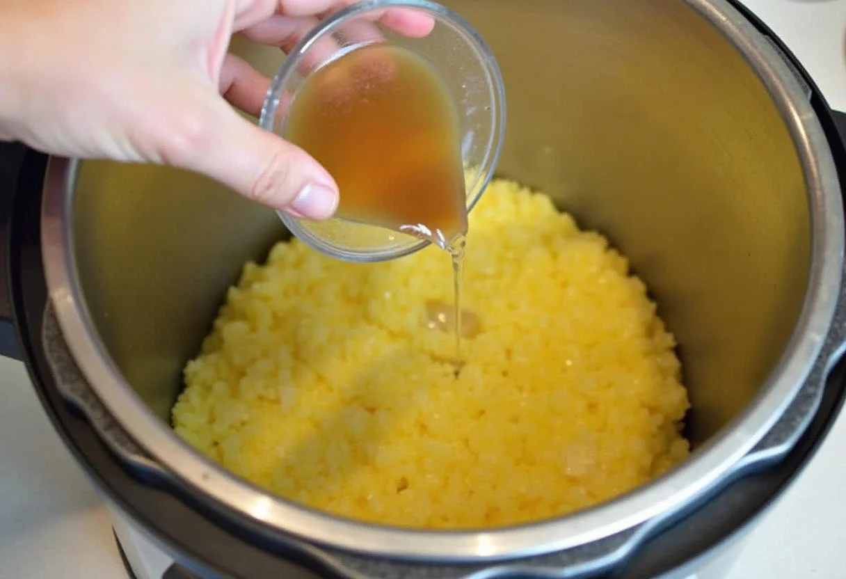 Cuisson des poireaux et pommes de terre avec du bouillon de légumes dans le Thermomix pour un velouté de poireaux savoureux et réconfortant.