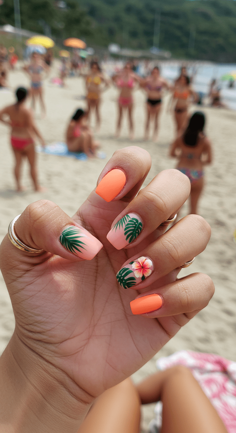 Variété de designs d'ongles d'été tendance avec des couleurs éclatantes et des motifs innovants.