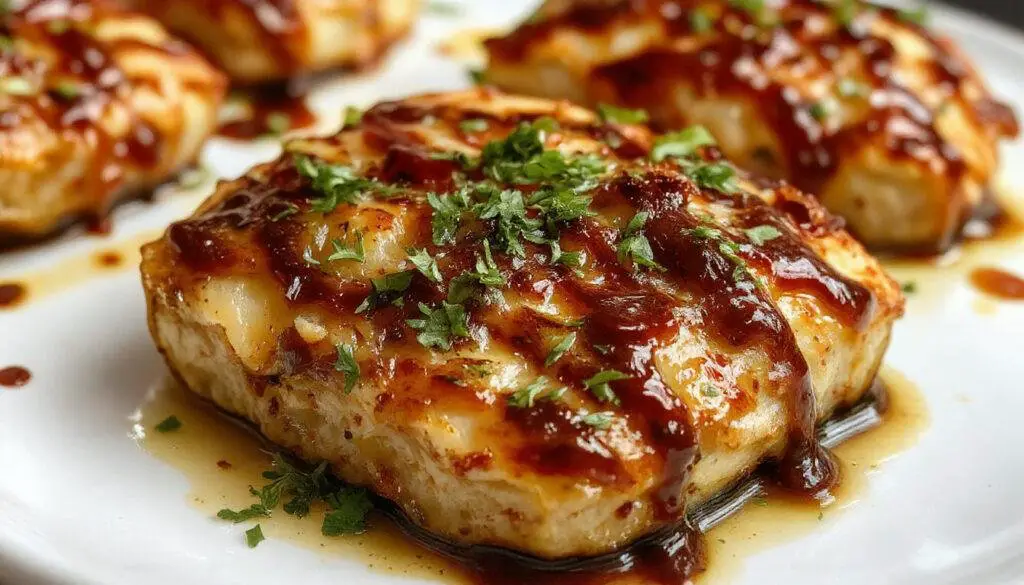 A golden-brown crispy potato torte arranged in a circular shape on a white plate, garnished with fresh thyme leaves and drizzled with balsamic glaze. The torte has a textured, crispy crust with visible layers of thinly sliced potatoes, and the presentation emphasizes the elegant, rustic appeal with a slightly glossy finish from the balsamic drizzle.