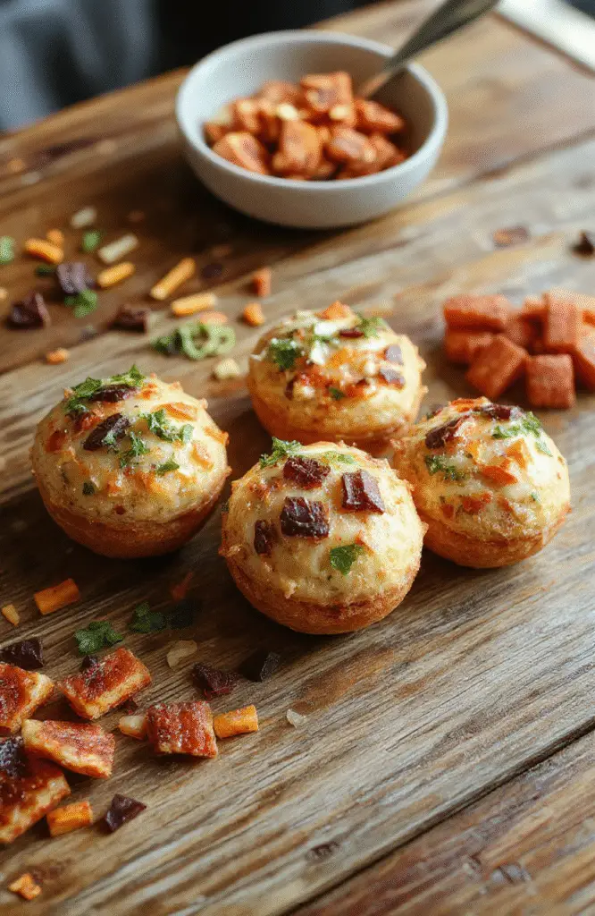 Colorful Halloween-themed snack platter featuring creatively decorated treats like monster cupcakes, ghost cookies, and candy eyeballs. Arranged on a rustic wooden table with autumn leaves, the treats showcase vibrant orange, black, and white colors, with spooky decorations and playful textures, styled for a festive and fun Halloween movie night setup.