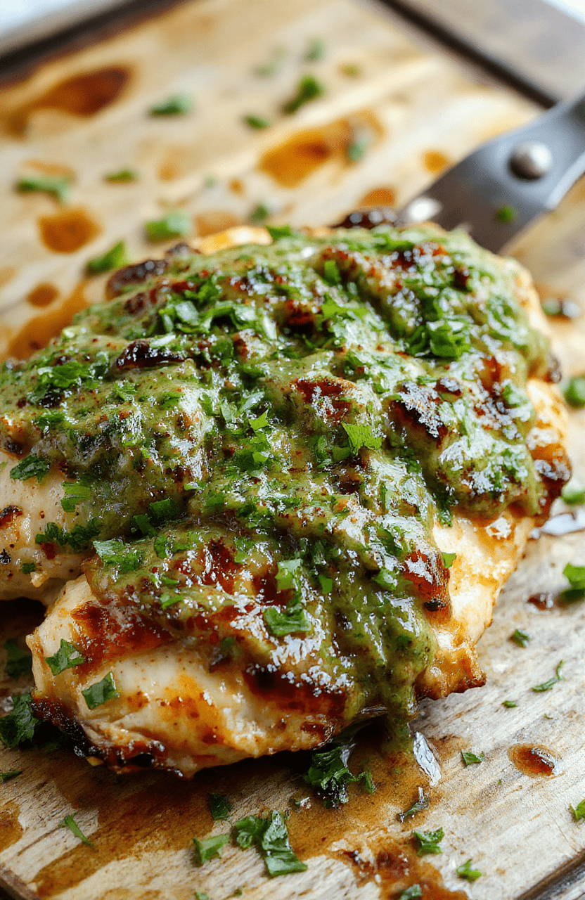 Colorful grilled chicken topped with melted pepper jack cheese and vibrant green salsa verde, served on a rustic wooden platter with fresh cilantro and lime wedges, showcasing juicy textures and crispy edges, styled simply for an appetizing look.