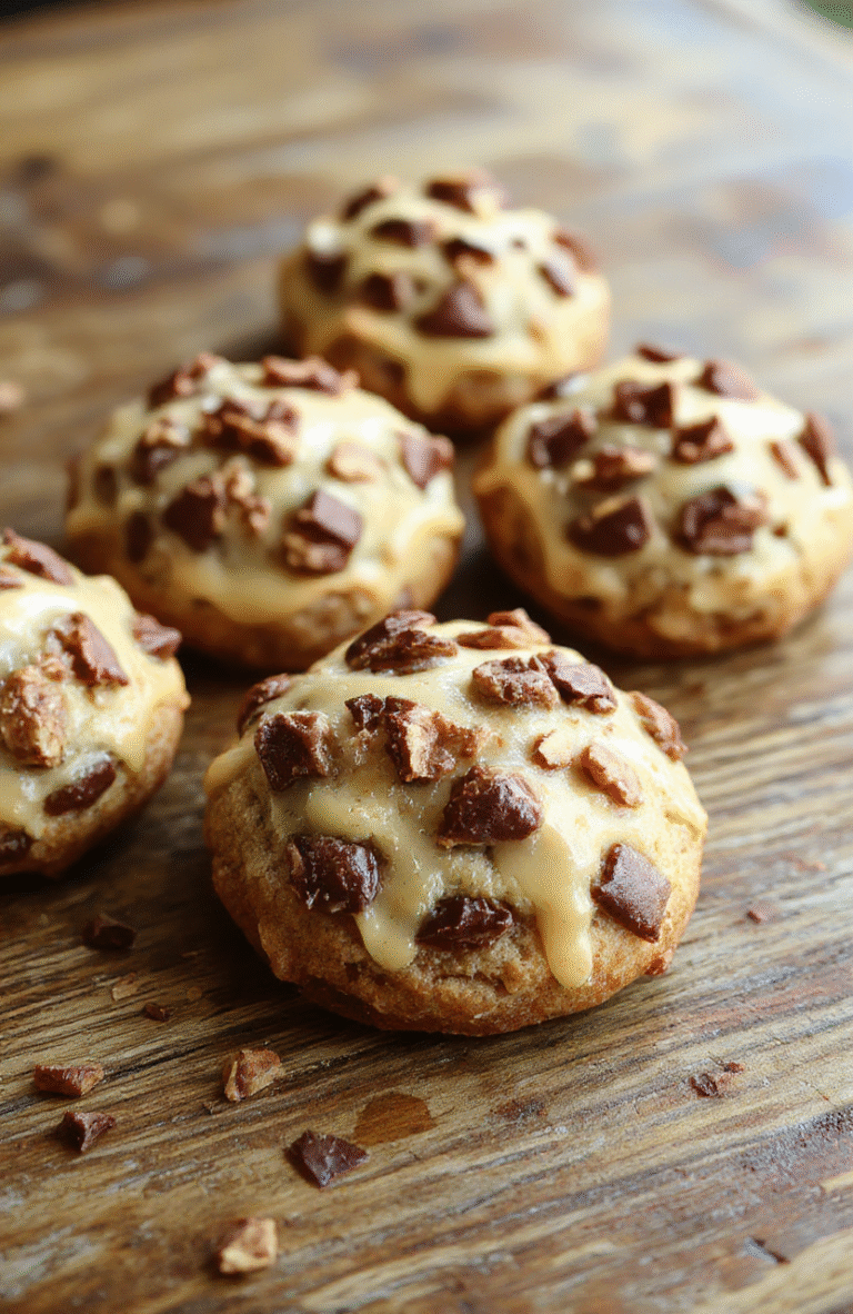 A plate of golden-brown coffee cake cookies with a crumbled streusel topping, presented on a rustic wooden table with a coffee cup nearby, soft natural lighting highlighting the textures and crumbly exterior of the cookies.