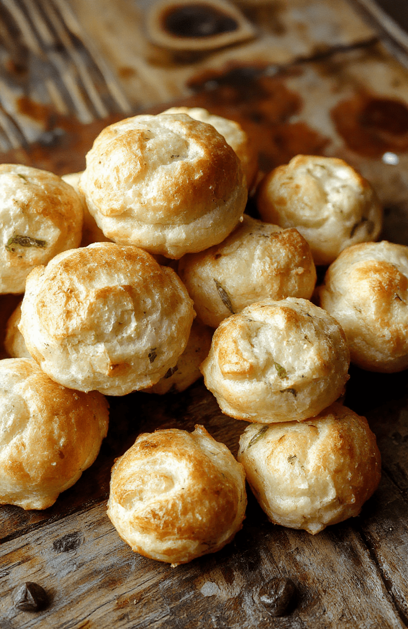 A plate of fluffy garlic rolls with golden crust, topped with fresh parsley and a hint of garlic butter, arranged elegantly on a rustic wooden board, steam gently rising, with a blurred background of a cozy kitchen setting.