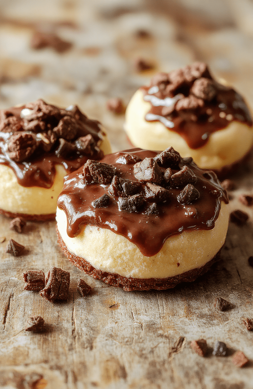 A rich, creamy German Chocolate Cheesecake topped with coconut flakes, pecans, and a drizzle of chocolate sauce, beautifully plated on a rustic wooden surface with vibrant lighting highlighting its smooth texture and indulgent toppings.