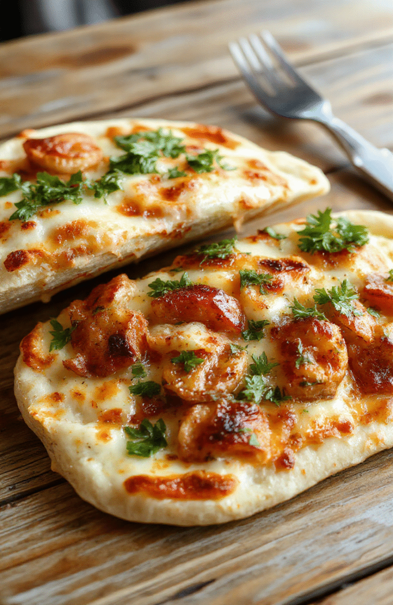 Colorful assortment of pita pizzas with melted cheese, fresh vegetables, and toppings arranged on a rustic wooden table, vibrant and appetizing with crispy edges and gooey cheese.