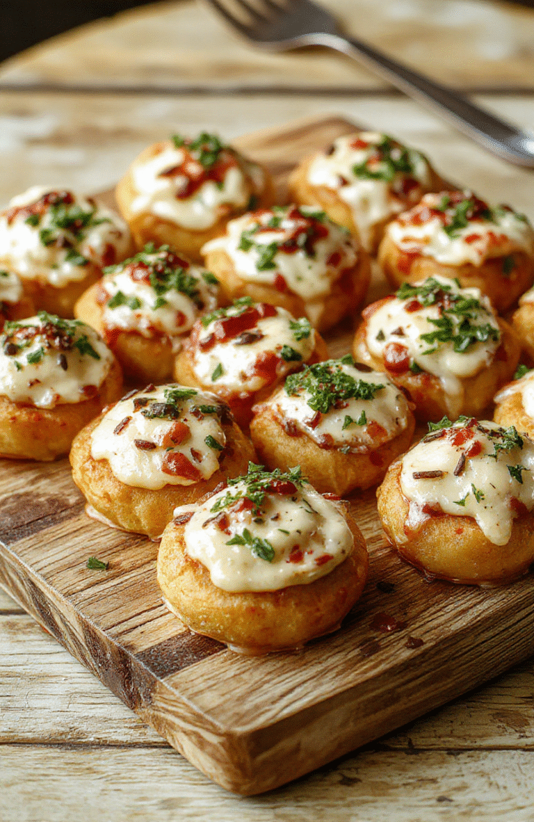 Vibrant spread of colorful Super Bowl appetizers: golden chicken wings glistening with spicy glaze, creamyLoaded dip in a rustic ceramic bowl topped with melted cheese and green onions, crispy veggie strips, and mini sliders on soft buns, arranged on a warm wooden board with fresh herbs scattered around.